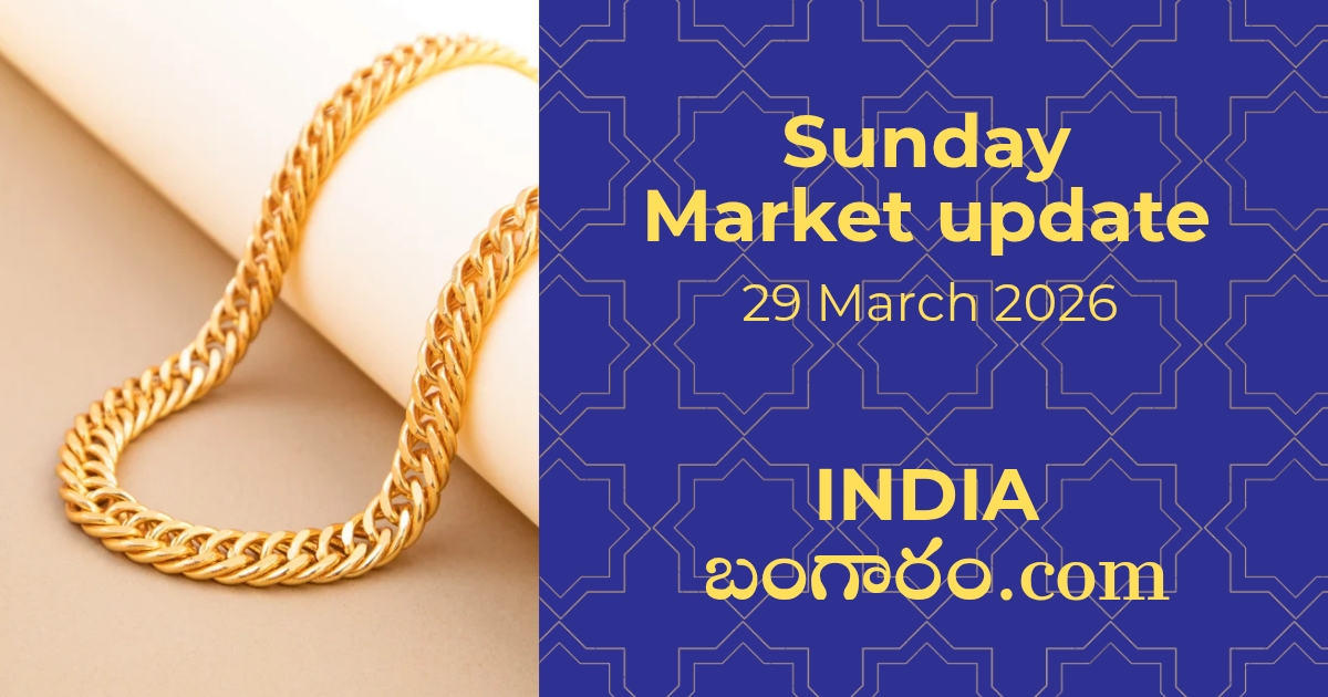 Sunday market update 29 March 2026